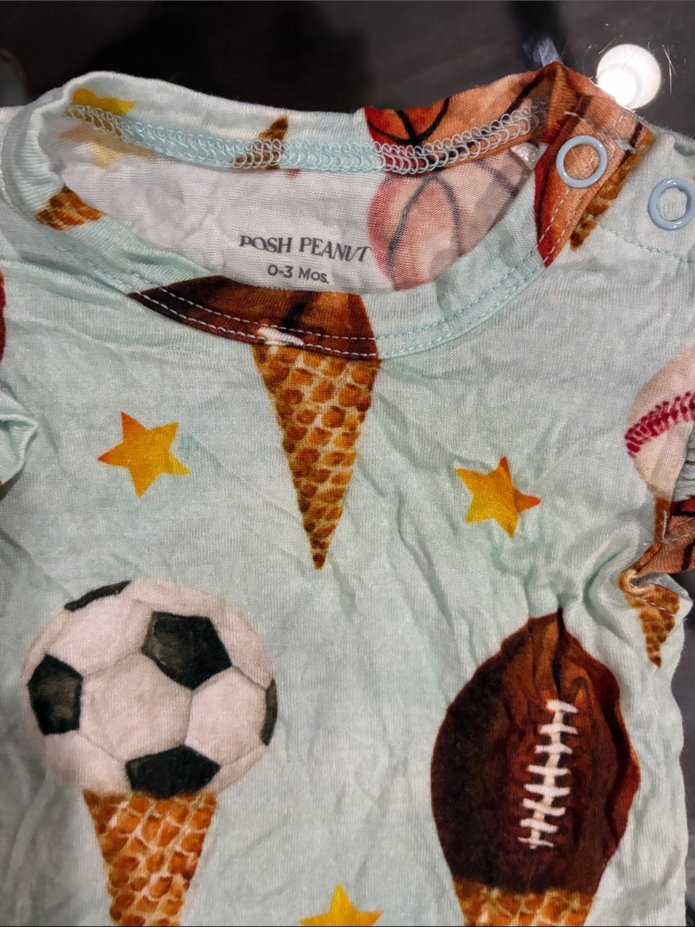 Posh Peanut Mint Ice Cream Sports Print Bodysuit